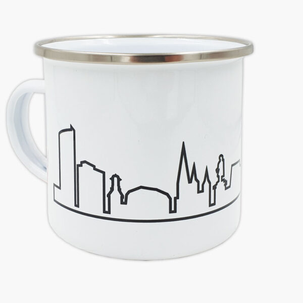 Emaillebecher Skyline