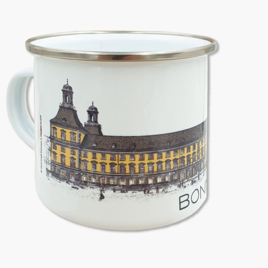 Emallientasse-Bonn-Uni-Seitlich-2026 Emaillebecher Uni Bonn – Bild 1