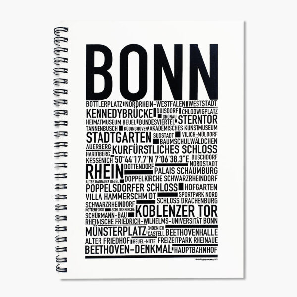 Bonn Schreibbuch mit Design