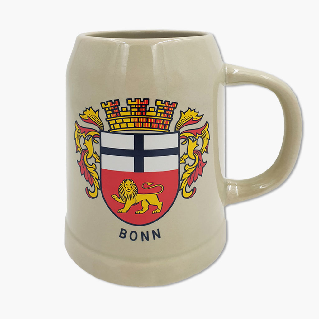 Steinkrug-2026 Bierkrug aus Steingut mit Bonner Stadtwappen – Bild 1